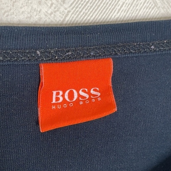 BOSS Slim Fit Crew Neck Long Sleeve Shirt Size L - Picture 4 of 5